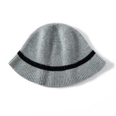Womens Cashmere Bucket Hats Warm Striped Cashmere Beanie